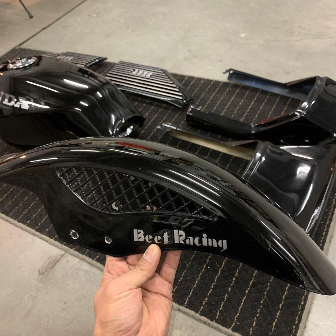 K.NAOCBX400F 500F 外装一式　ソリッド黒　ビート　BEET