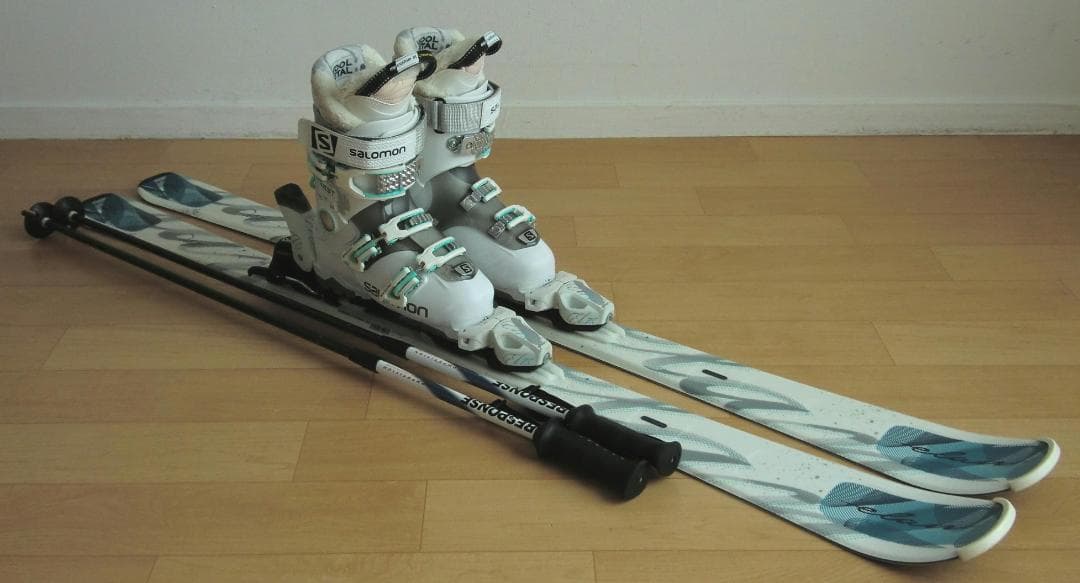 ■■11月限定■送料無料■ELAN■女性用スキー4点セット■140/23.5■■