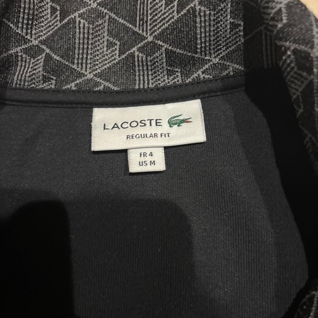 LACOSTEモノグラム　トラックジャケット　ブラック