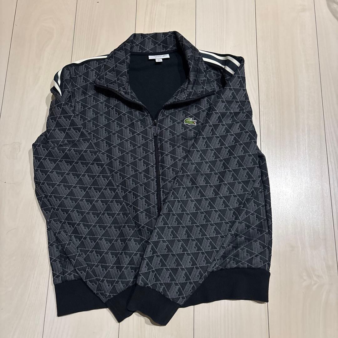LACOSTEモノグラム　トラックジャケット　ブラック