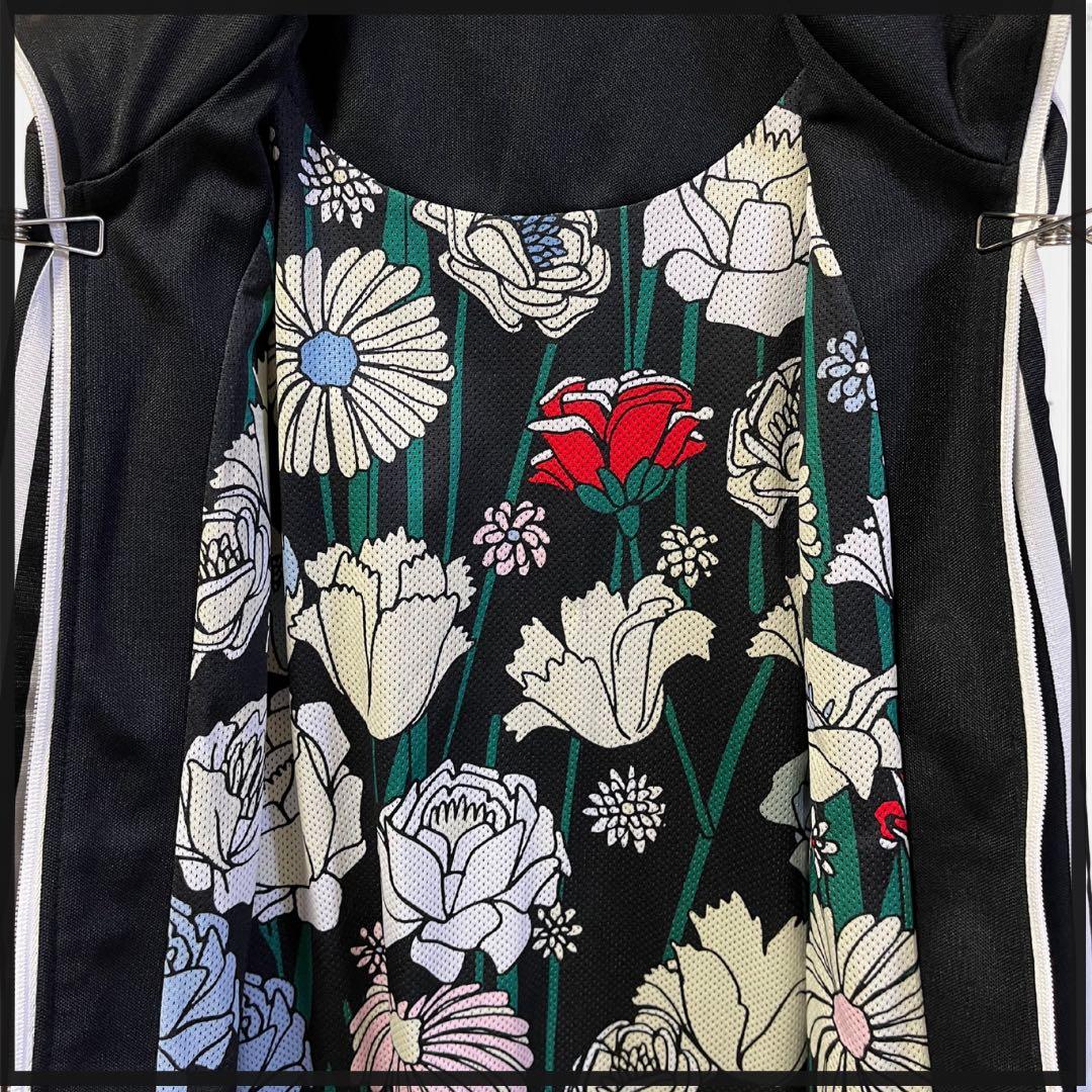 【美品】adidas　トラックジャケット　L　 ジャージ　花柄　男女兼用　刺繍