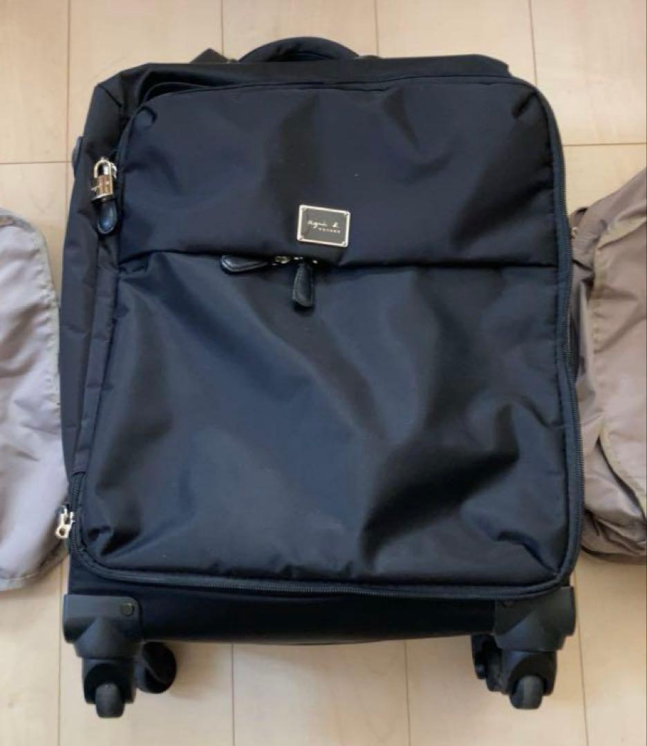 アニエスb. VOYAGE キャリーバッグ ブラック