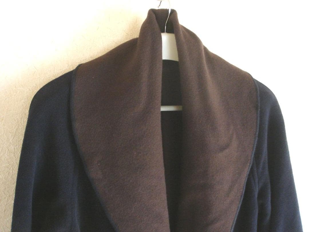 FENDI フェンディ リバーシブル ロングコート ネイビー/ブラウン