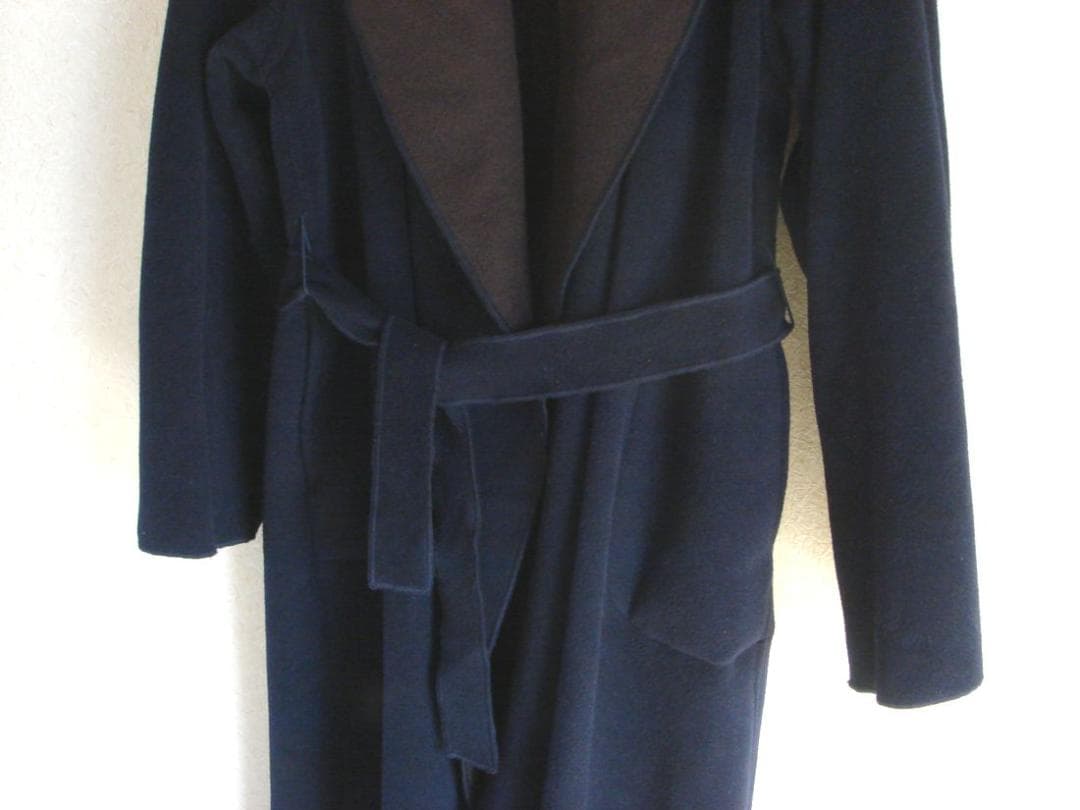 FENDI フェンディ リバーシブル ロングコート ネイビー/ブラウン