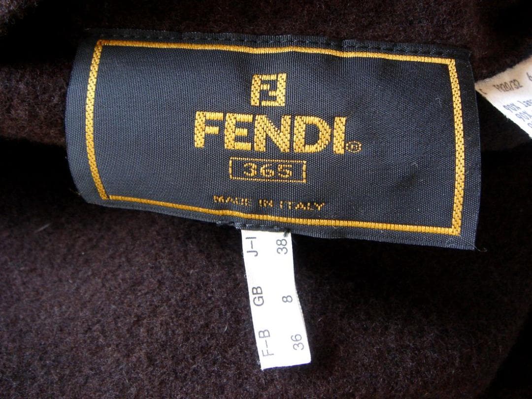 FENDI フェンディ リバーシブル ロングコート ネイビー/ブラウン
