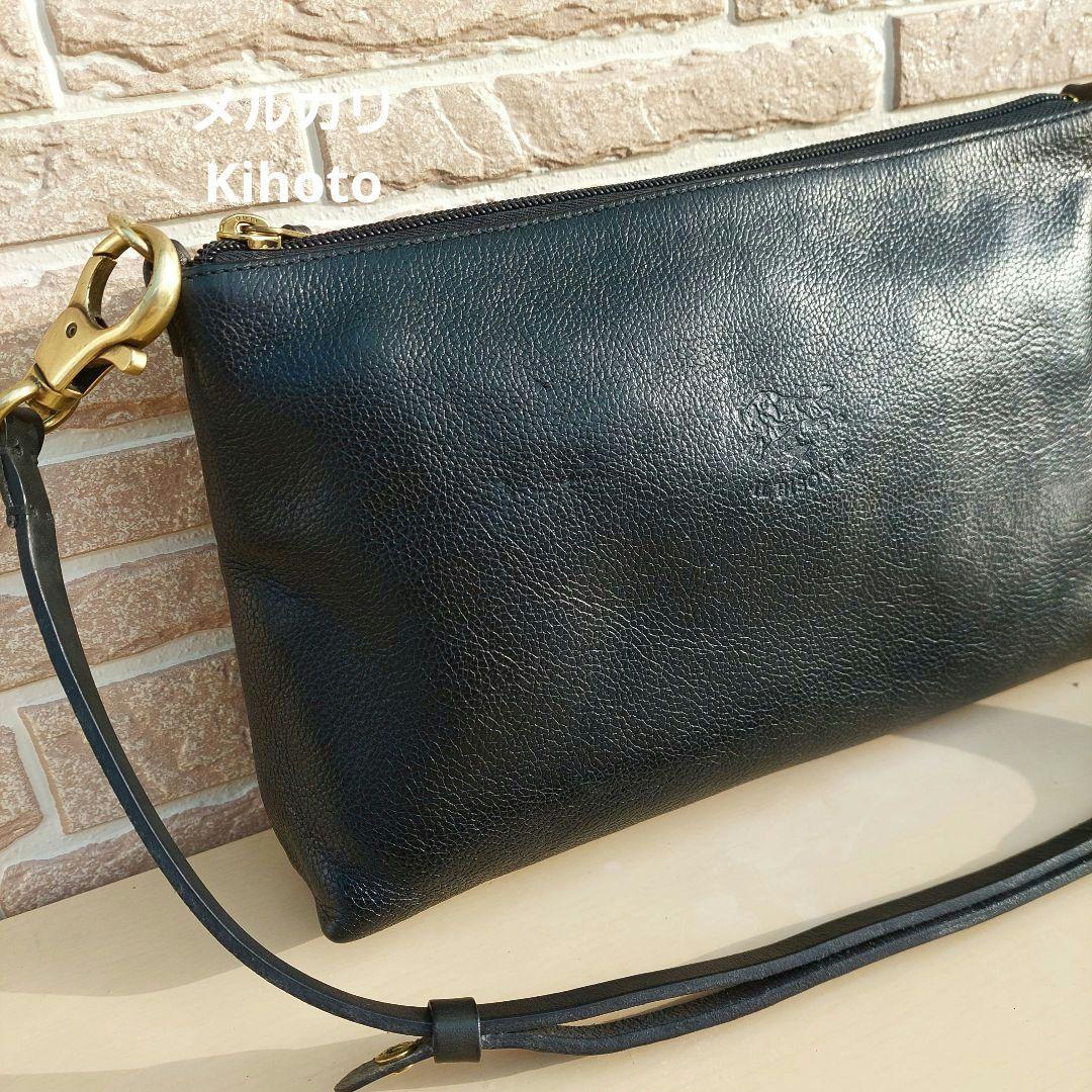 イルビゾンテ ILBISONTE ショルダー スクエア 2way 黒