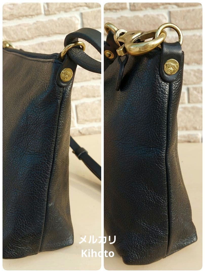 イルビゾンテ ILBISONTE ショルダー スクエア 2way 黒