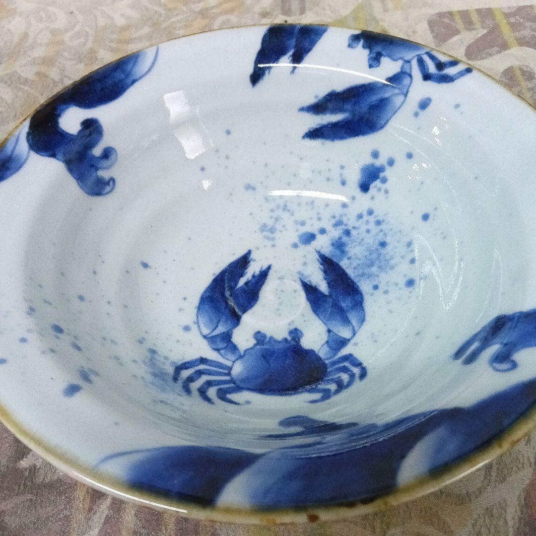 藍柿右衛門染付蟹鉢