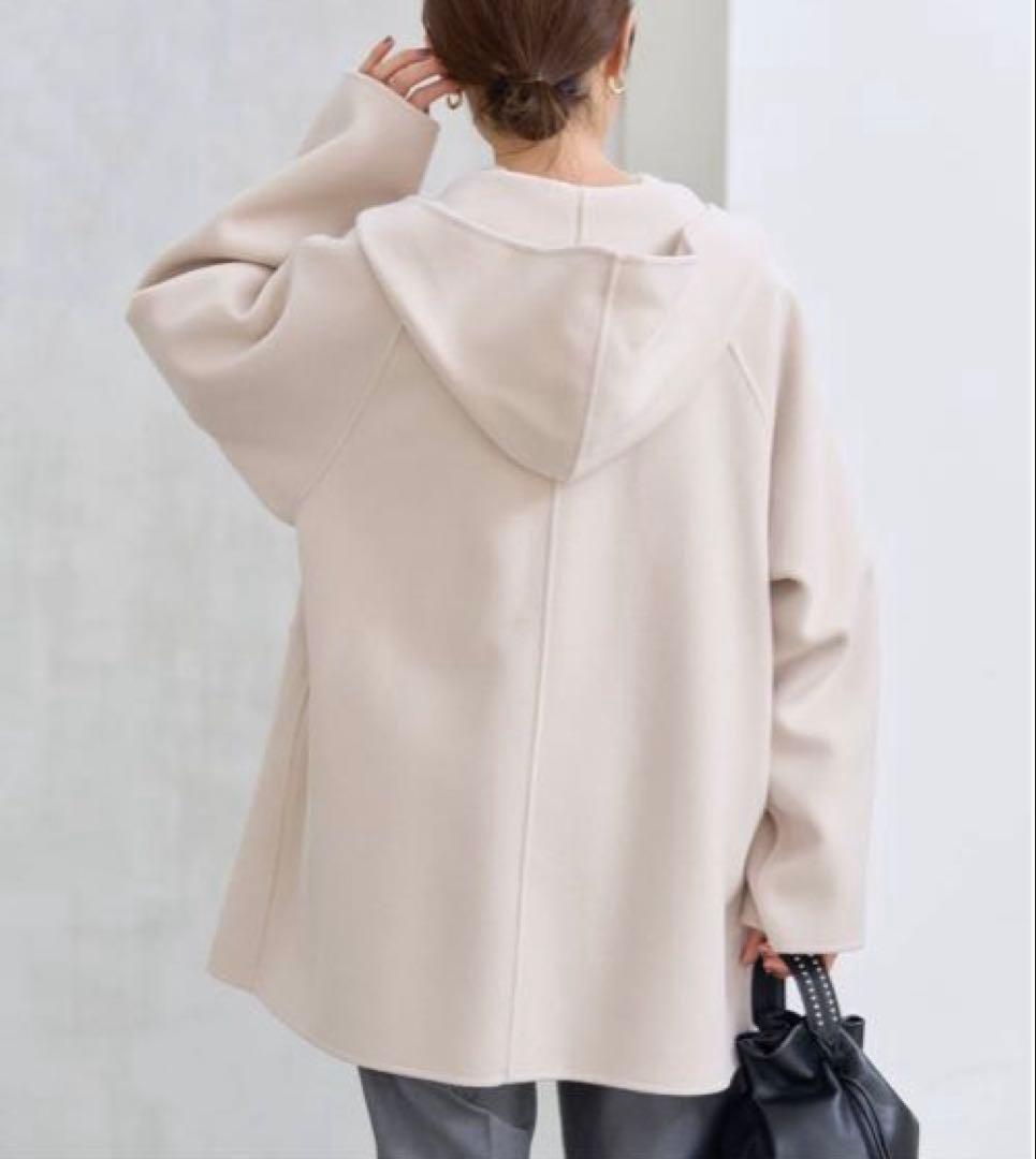 IENA SUPER120 ダブルフェイスフードコート ナチュラル38