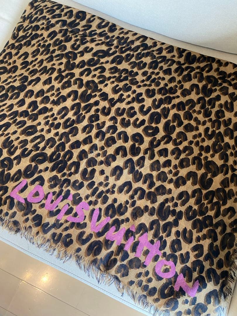 【うりぽんぽん】ルイヴィトン レオパード マフラー M72215