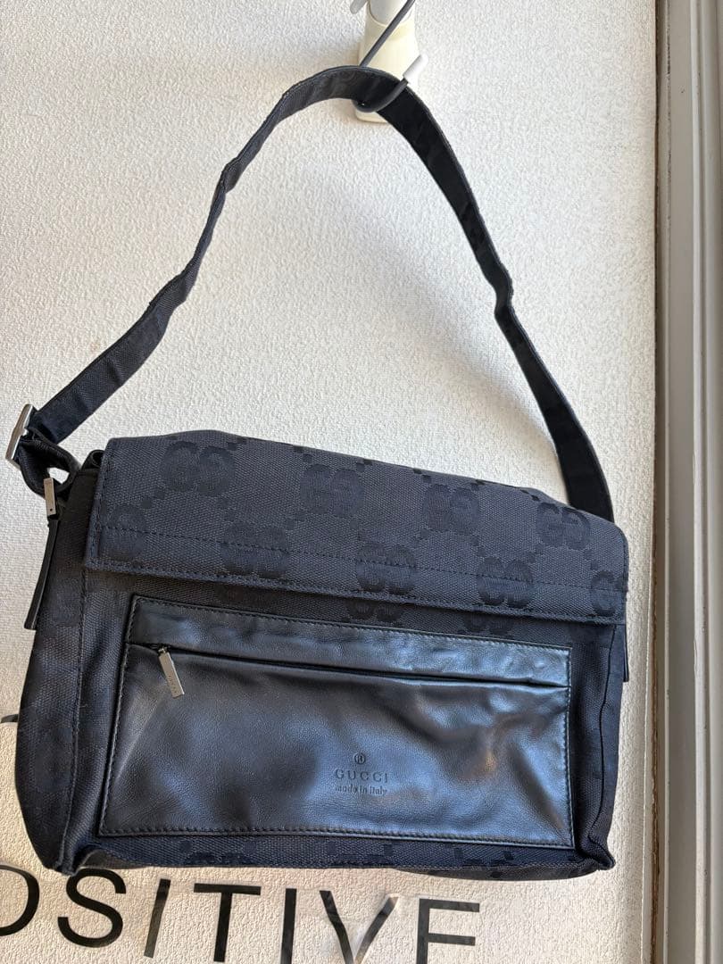 Ｒ*Ｅ様 GUCCI グッチ　ジャンボGGショルダーバック　黒