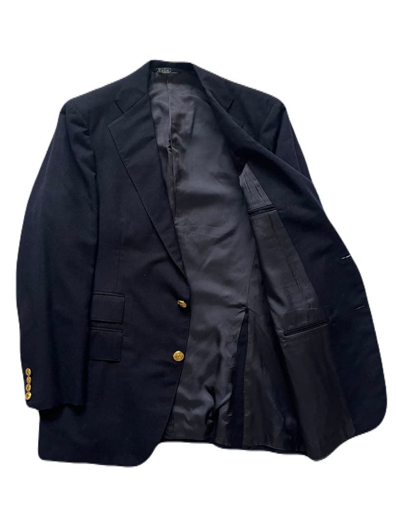 超希少 70s USA製 ラルフローレン ネイビーブレザー テーラードジャケット