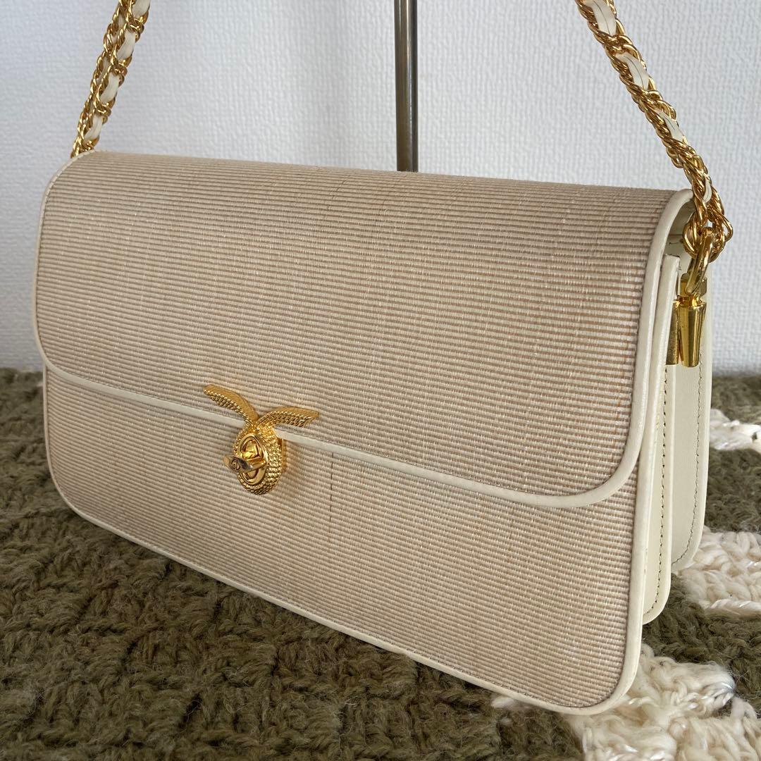 GuyLaroche ギラロッシュ ホースヘアー本革レザー チェーンバッグ