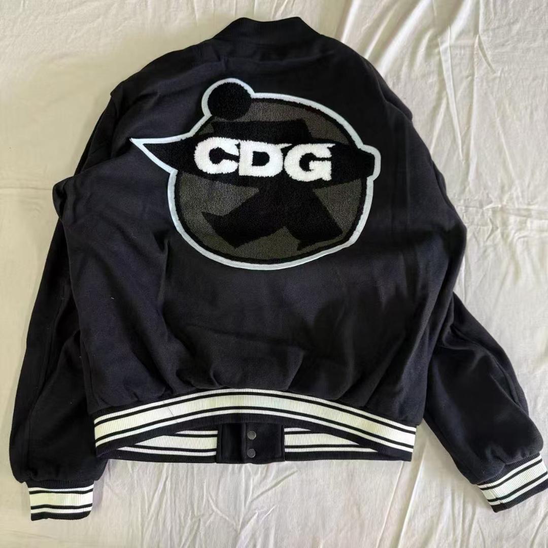 CDG X Stussy Varsity Jacket 黒M
