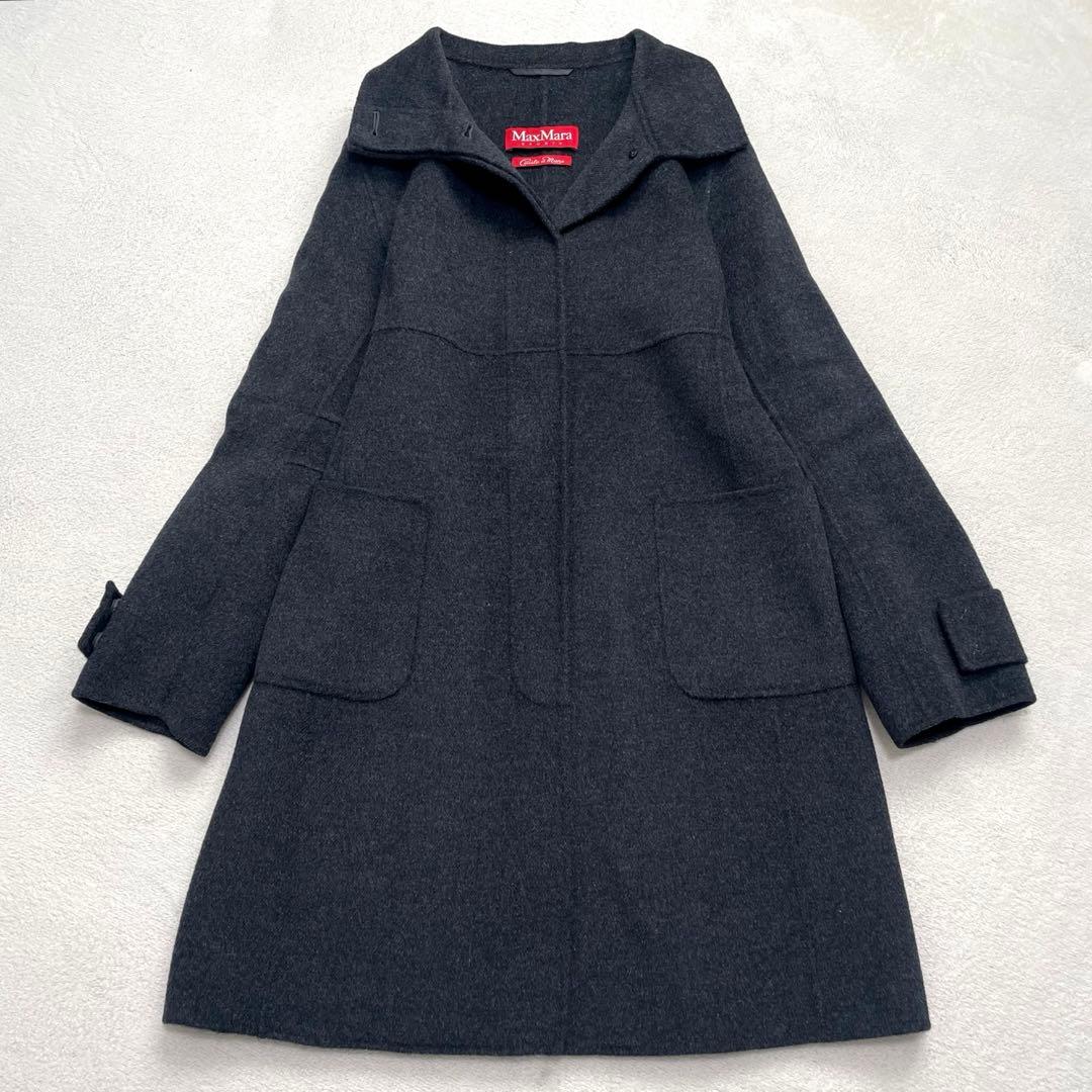 マックスマーラ クチートアマーノ 40 ダブルフェイス カシミヤ混 女優襟