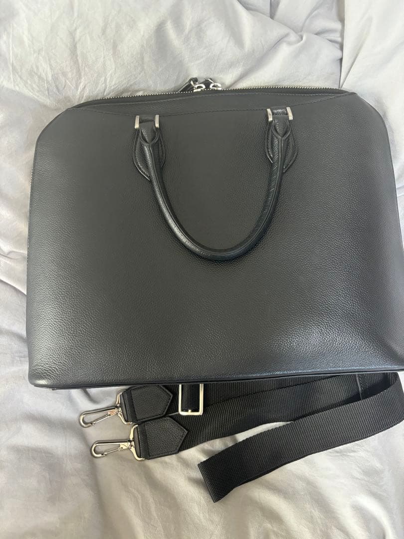 ビジネスレザーファクトリー　ラウンドビジネスバック ブラック +ショルダーベルト