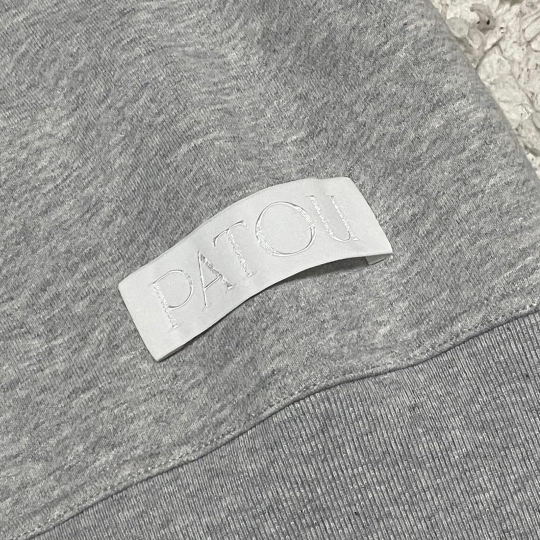 【美品】PATOU オーガニックコットン オーバーステッチ半袖スウェットシャツ