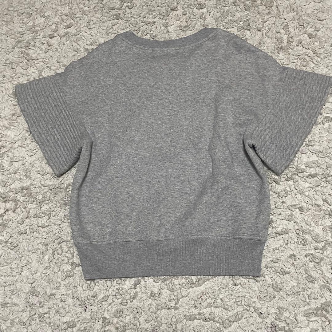 【美品】PATOU オーガニックコットン オーバーステッチ半袖スウェットシャツ