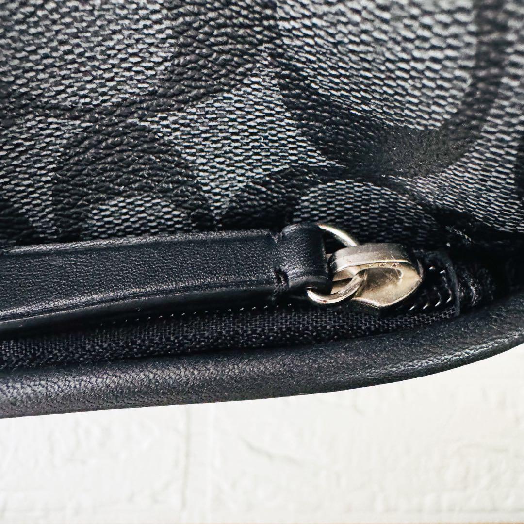 COACHコーチ 【新品未使用】レザー シグネチャー　ショルダーバッグ ブラック