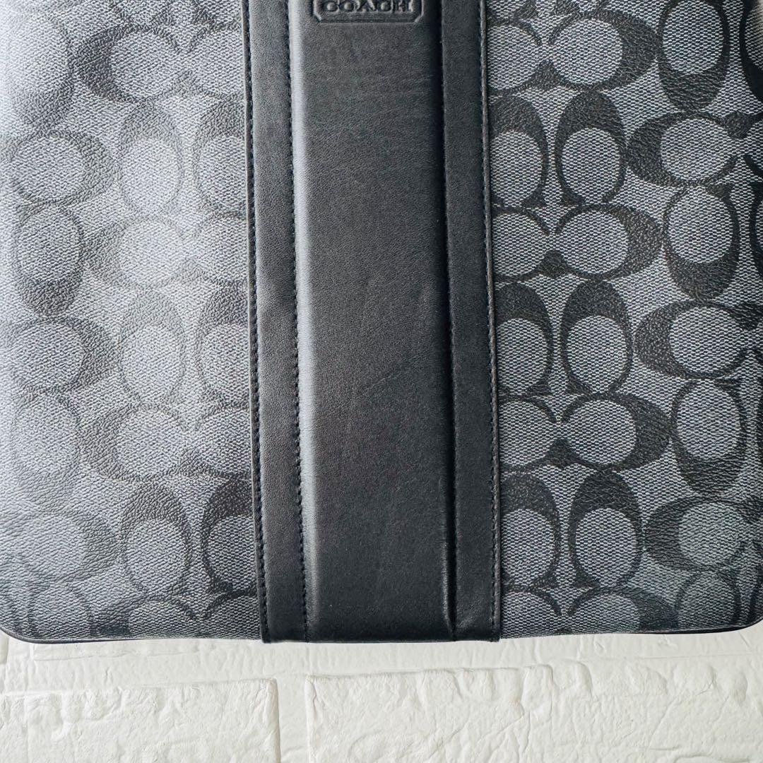 COACHコーチ 【新品未使用】レザー シグネチャー　ショルダーバッグ ブラック