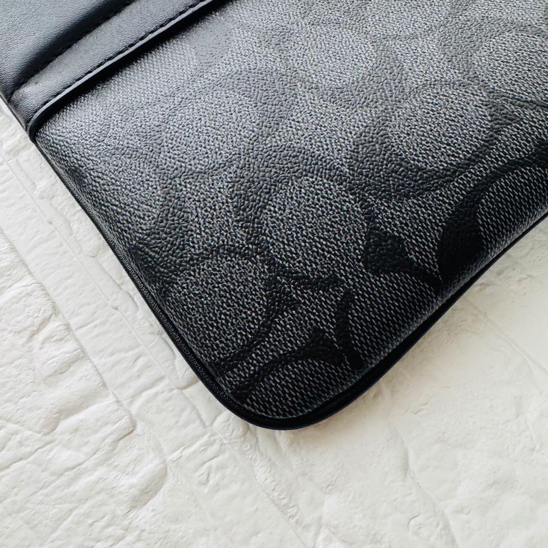 COACHコーチ 【新品未使用】レザー シグネチャー　ショルダーバッグ ブラック