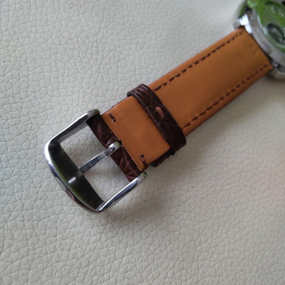 【ジャンク】EPOS オートマチック ・デイト　 ブラウンクロコレザー