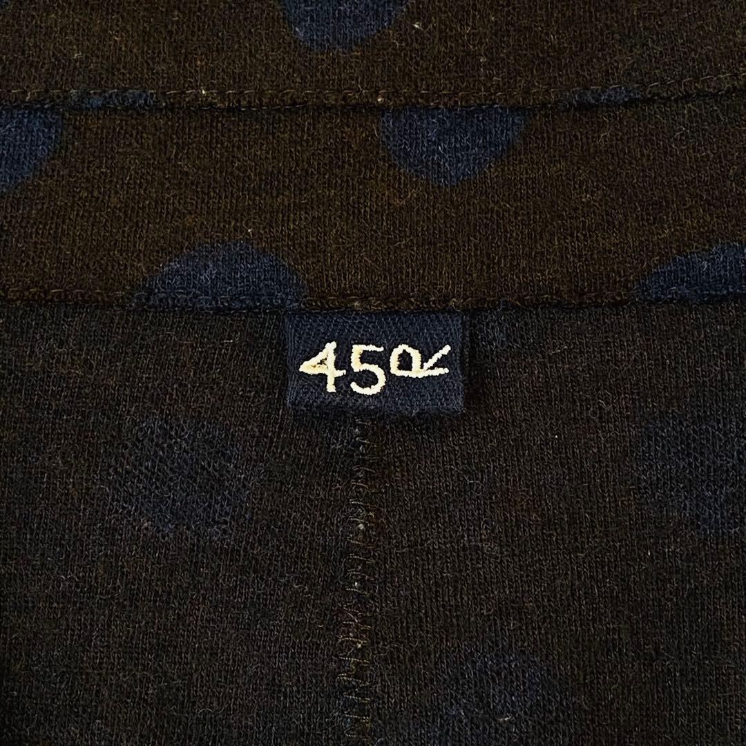 【美品】45R　テーラードジャケット　ジャージフラノ　ドット　水玉柄