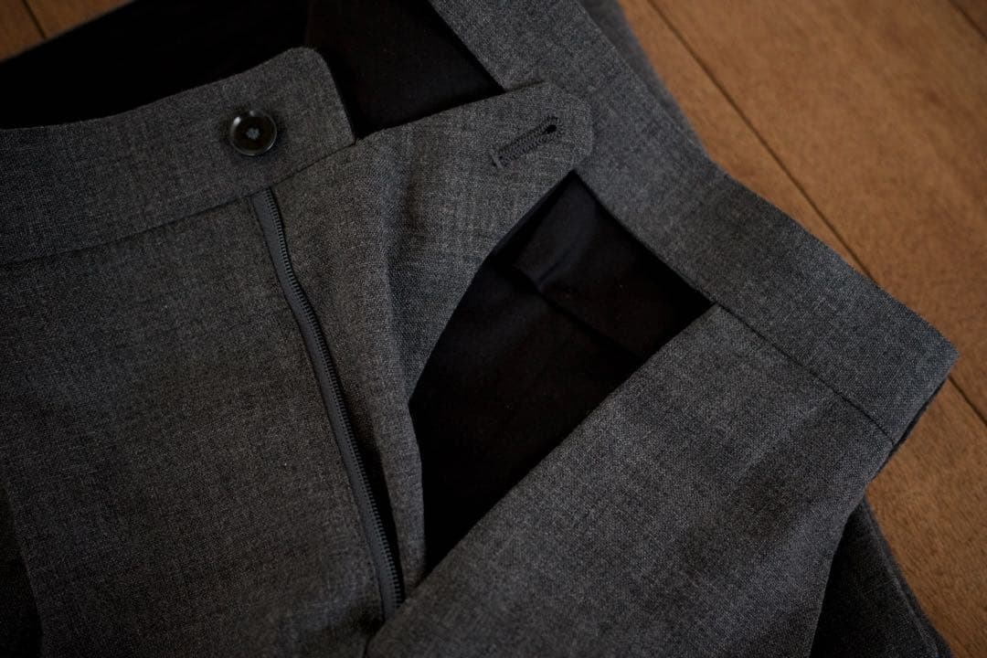 BEAMS F リングジャケット ウール フレスコ 1プリーツ スラックス 46