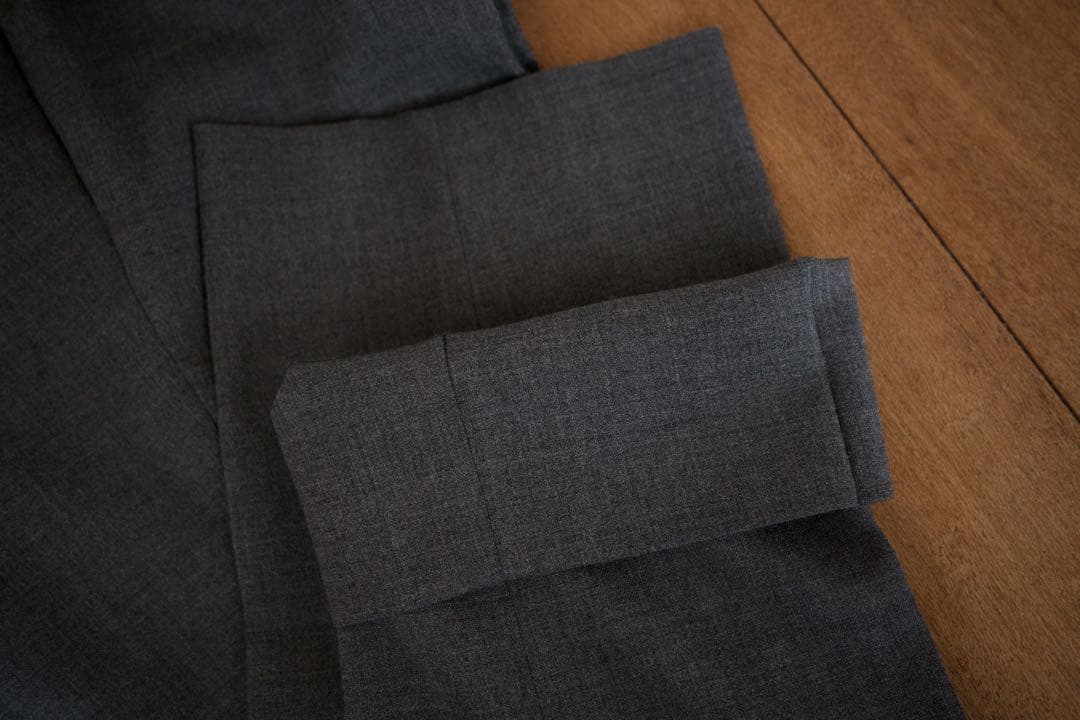 BEAMS F リングジャケット ウール フレスコ 1プリーツ スラックス 46