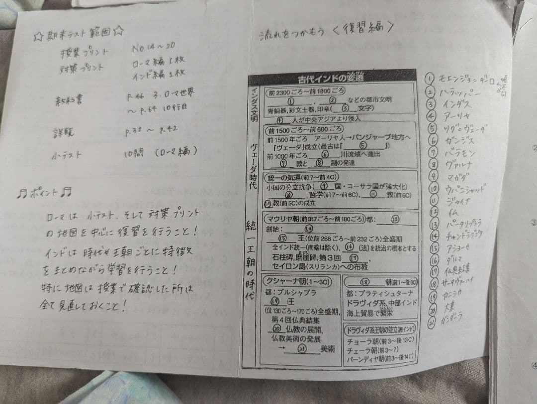 世界史授業プリント　（前近代）【共通〜中継上位校レベル】