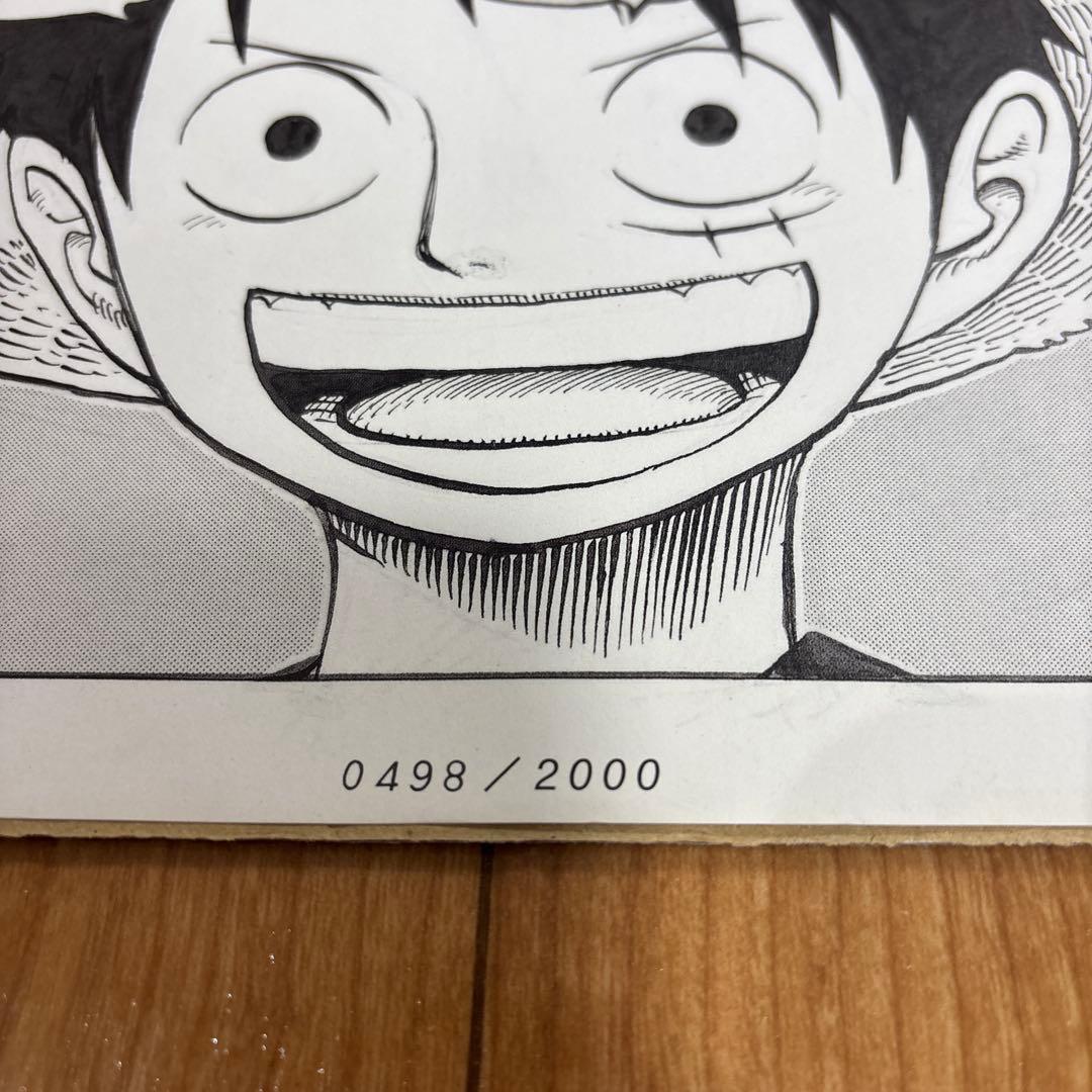2億冊突破記念　海賊王 ルフィ 原稿 P.24 当選証明書付き