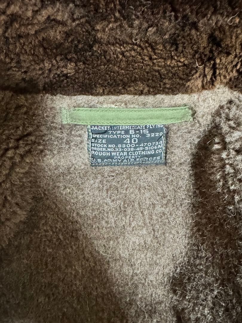 モナ新The REAL McCOY’SB15フライトジャケット　サイズ40