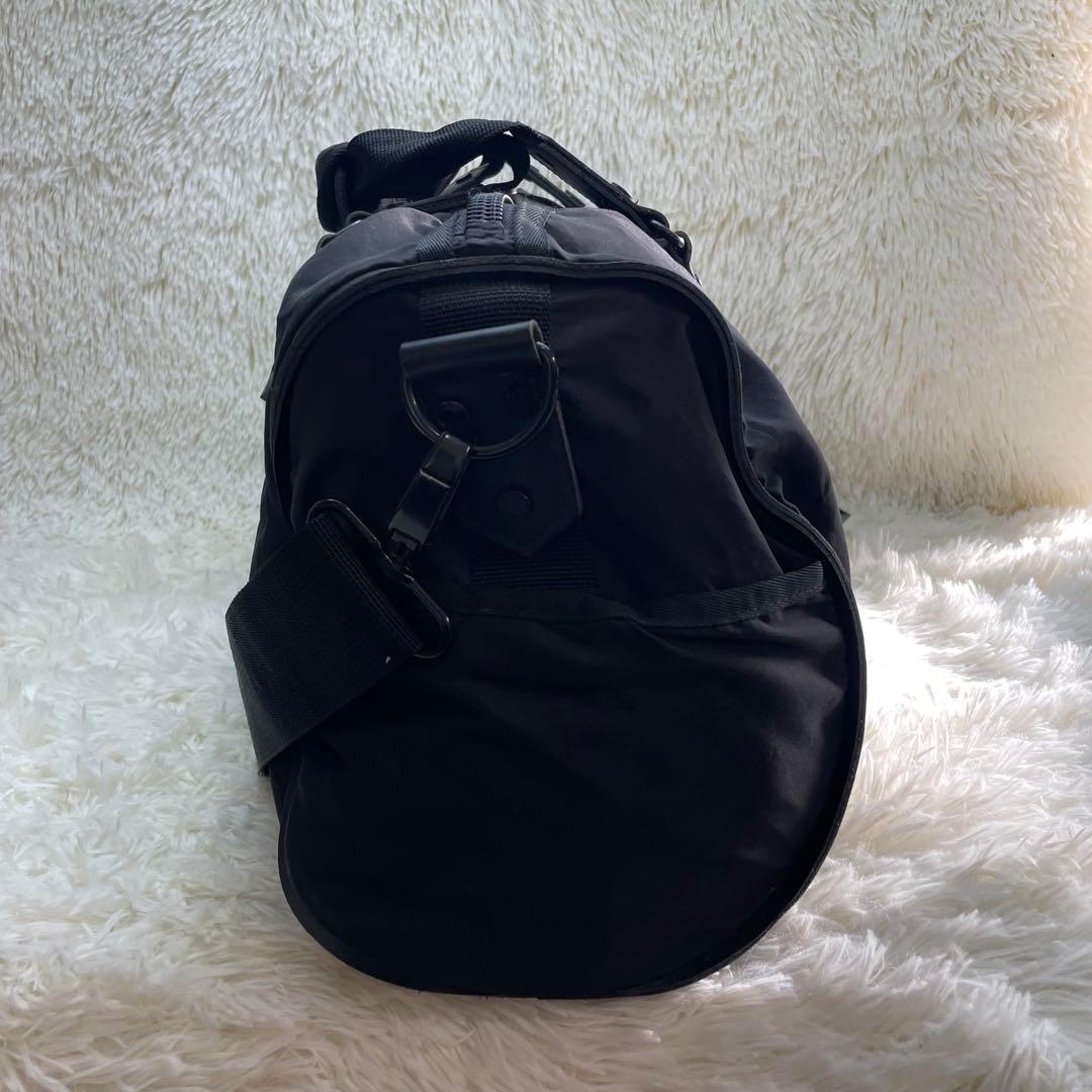 【美品】ディーゼル 2way ボストンバッグ ドラムバッグ ナイロン レザー 黒