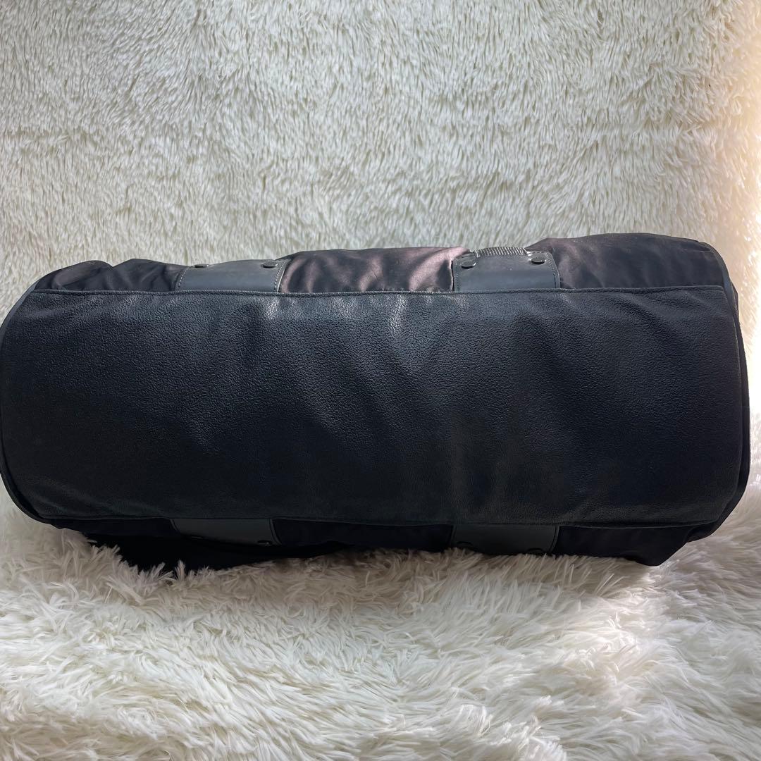 【美品】ディーゼル 2way ボストンバッグ ドラムバッグ ナイロン レザー 黒