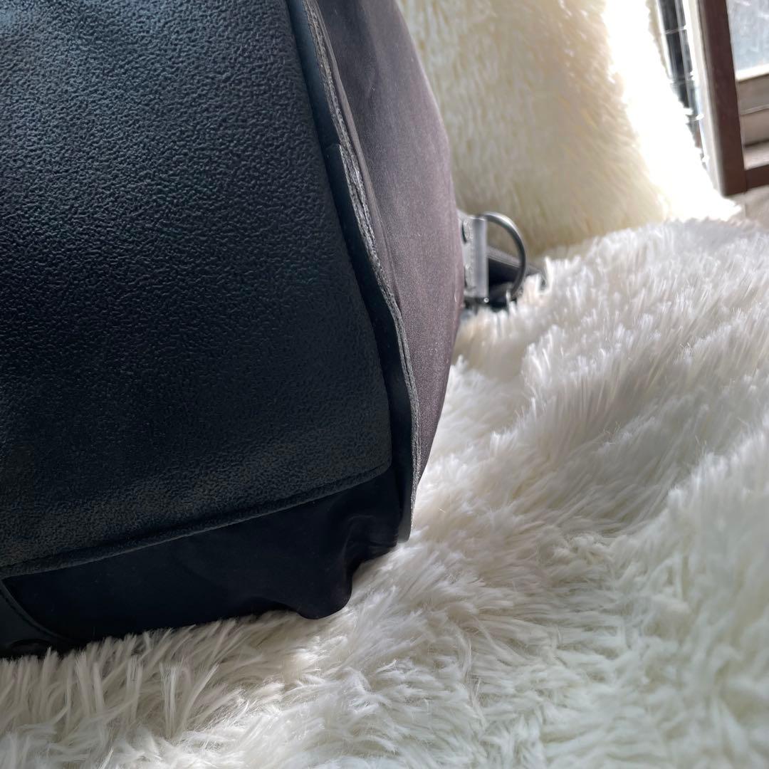 【美品】ディーゼル 2way ボストンバッグ ドラムバッグ ナイロン レザー 黒