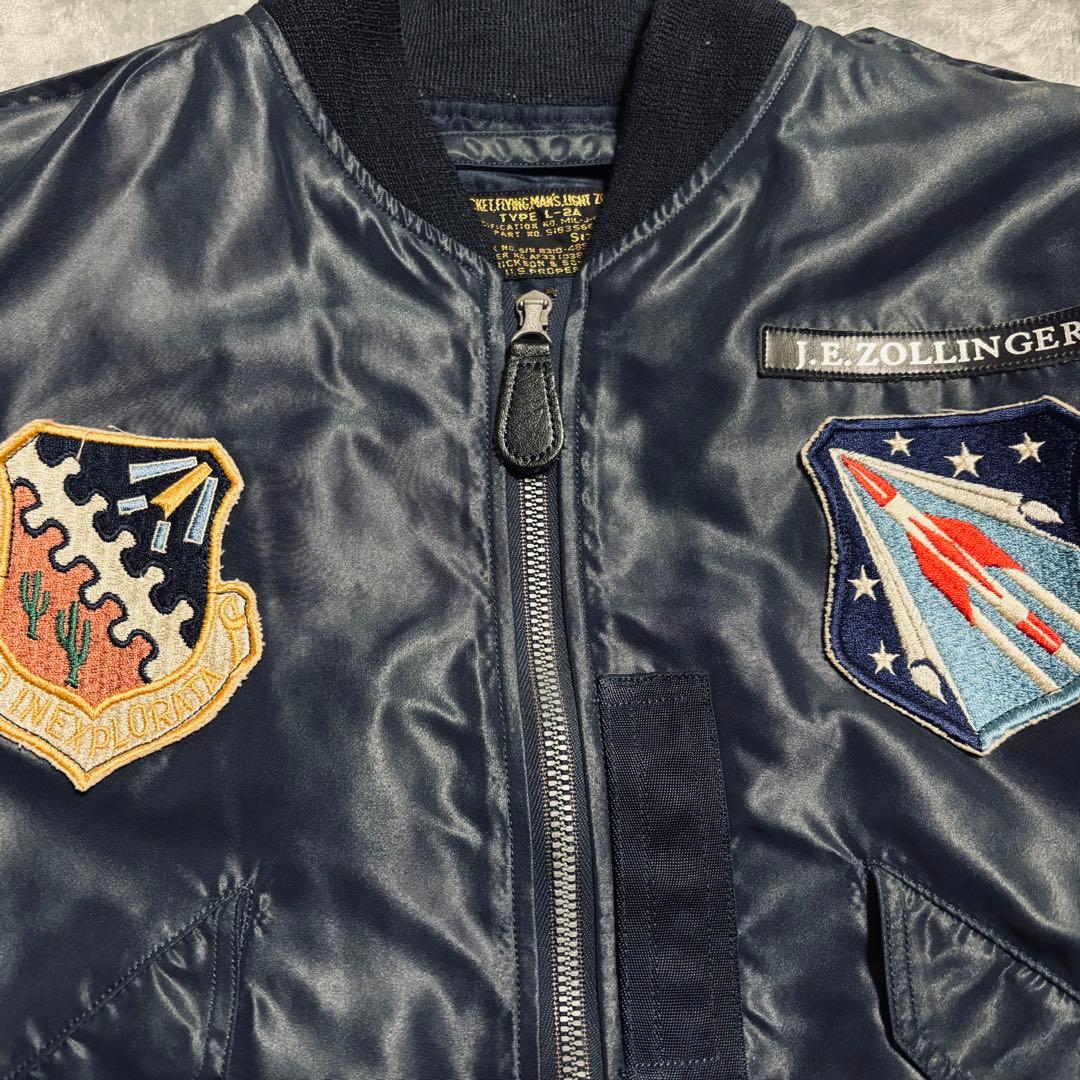 n*t様 美品 バズリクソンズ TYPE L-2A サイズ38 ネイビー純正カス