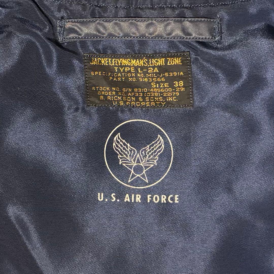 n*t様 美品 バズリクソンズ TYPE L-2A サイズ38 ネイビー純正カス