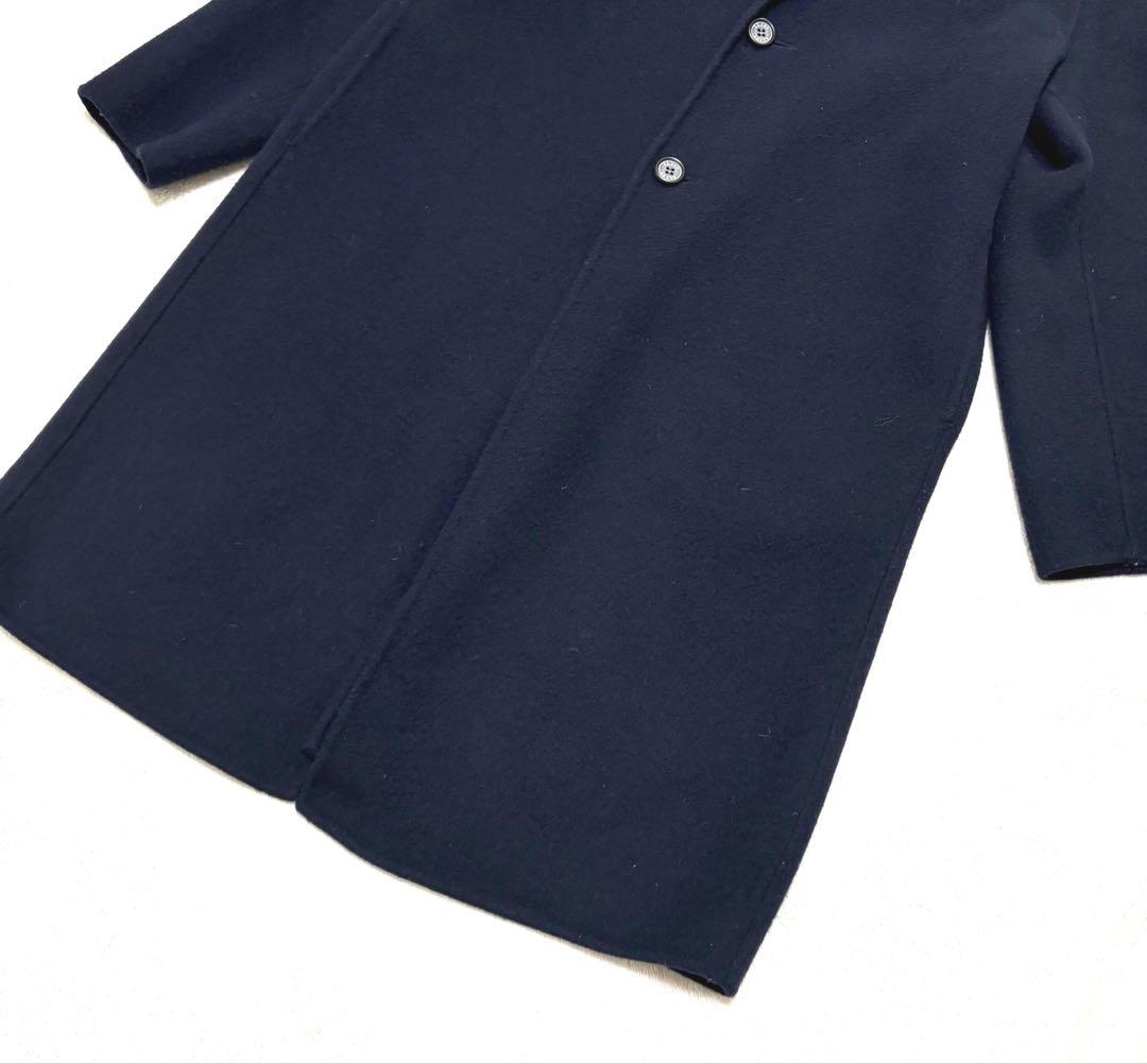 完売品♦︎ABYTS 佐藤健Abytsウールリバーコート　チェスター　ネイビー　紺