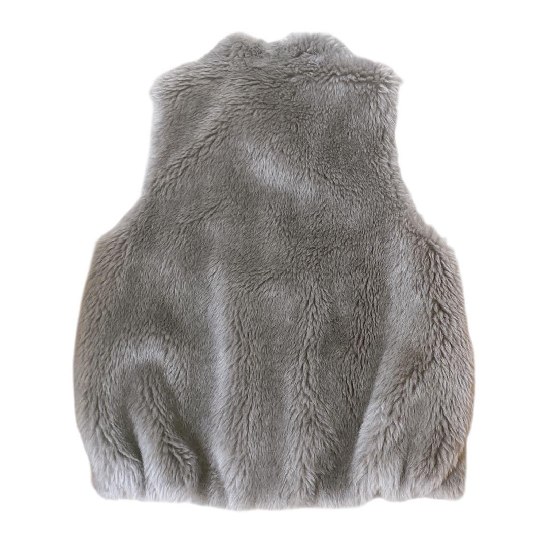 《美品》グレースコンチネンタル　ウールボアジレ　グレー　ベスト