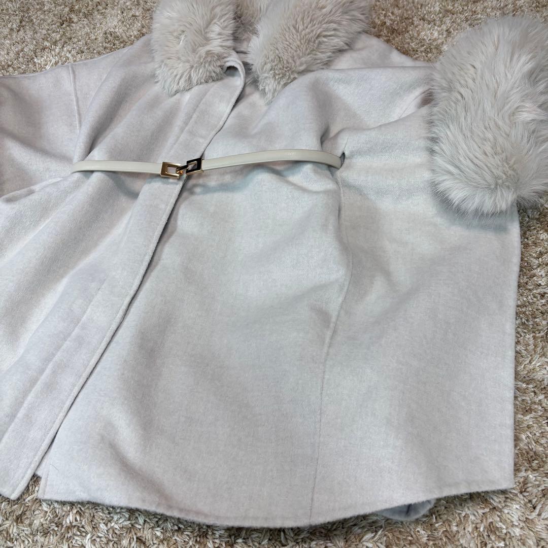 SNIDEL  スナイデル ファー付きミドルケープコート