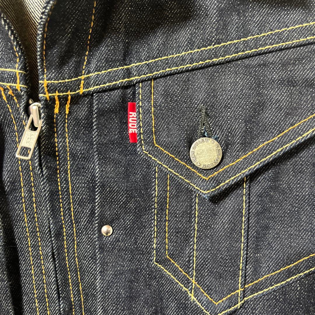 美品　濃紺　RUDE GALLERY デニムジャケット Gジャン サイズ4