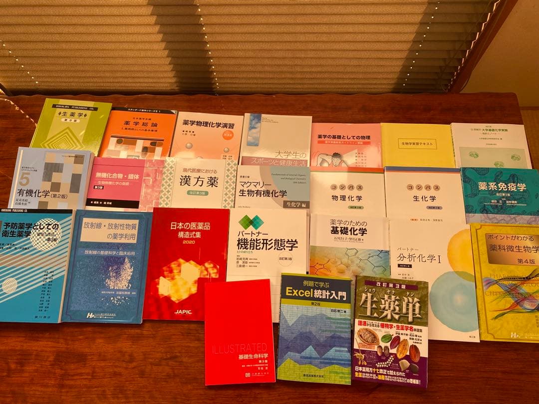 福岡大学薬学部1年～2年教科書/テキスト/参考書