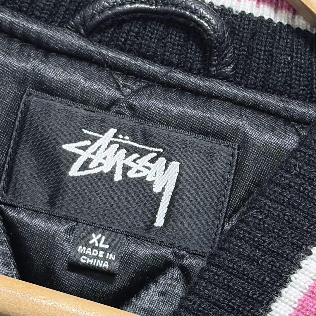美品　STUSSY S TALK MELTON VARSITY JACKET
