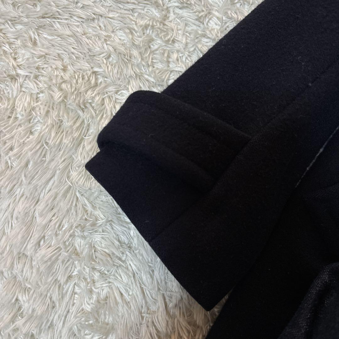 美品＊セオリーリュクスtheory luxeネイビー フード付き ロングコート