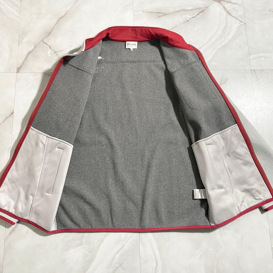 A18612 ピッコーネクラブ 22AWフリースジップアップジャケット 灰赤50