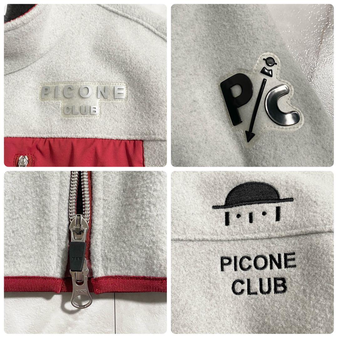 A18612 ピッコーネクラブ 22AWフリースジップアップジャケット 灰赤50