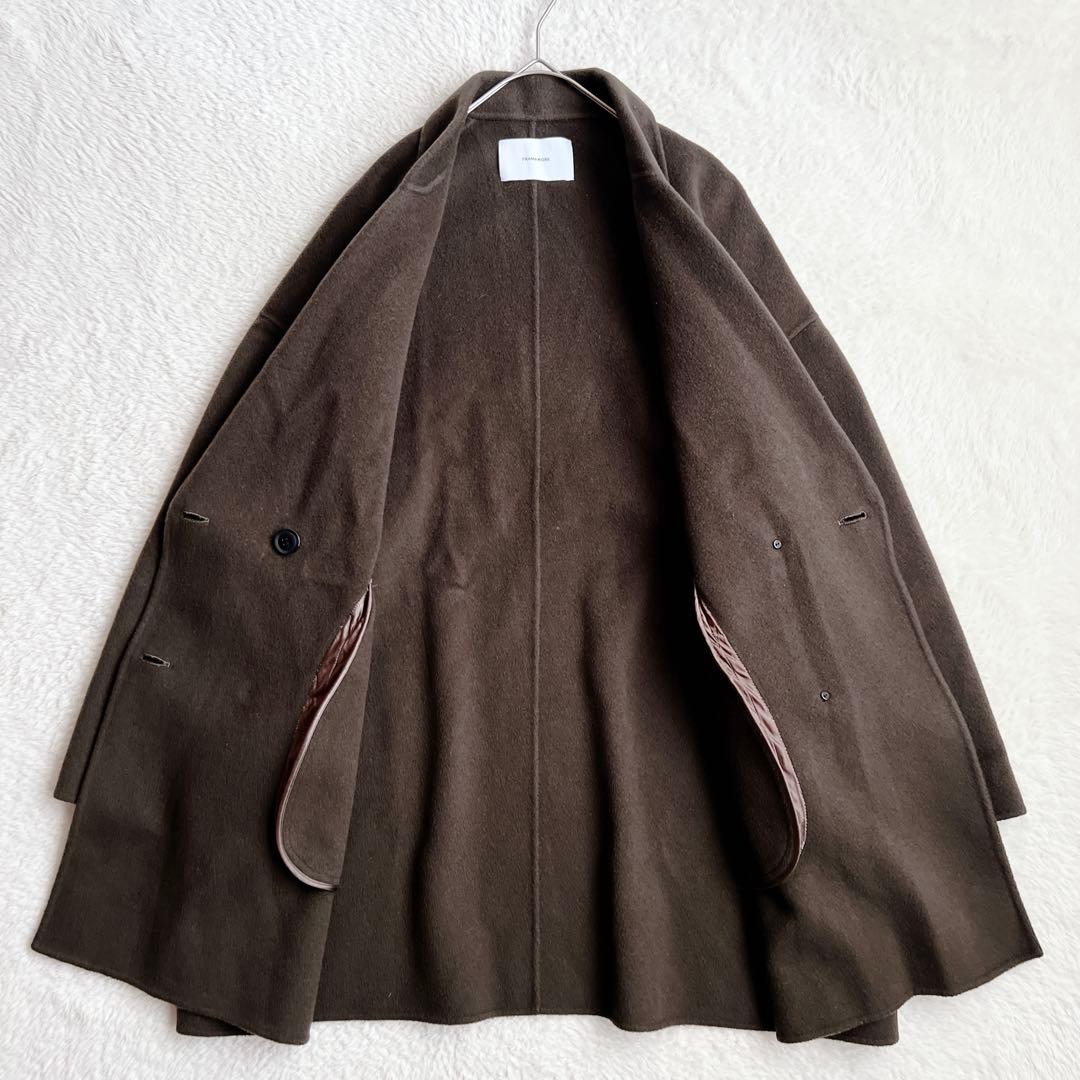 美品✨フレームワーク ダブルフェイス リバーコート テーラード カーキ 36