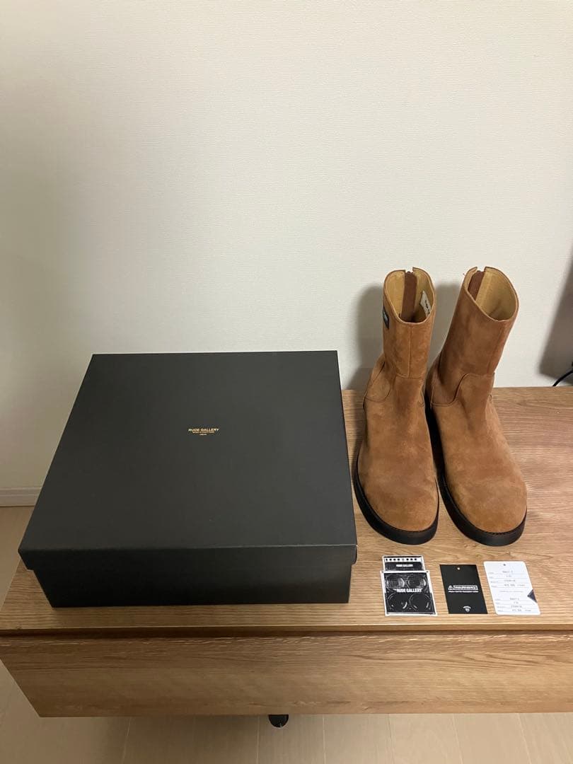 新品 RUDEGALLERY BACK ZIP BOOTS 箱付き