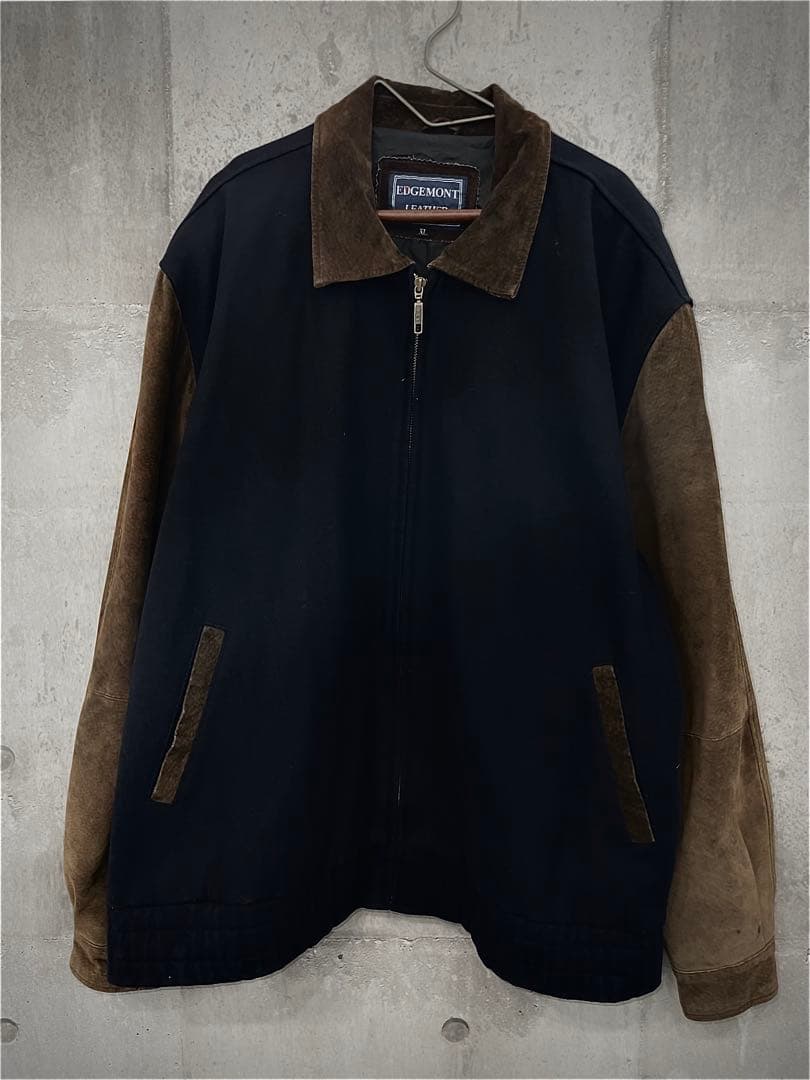ジャケット・アウター REAL LEATHER SUEDE VARSITY JACKET