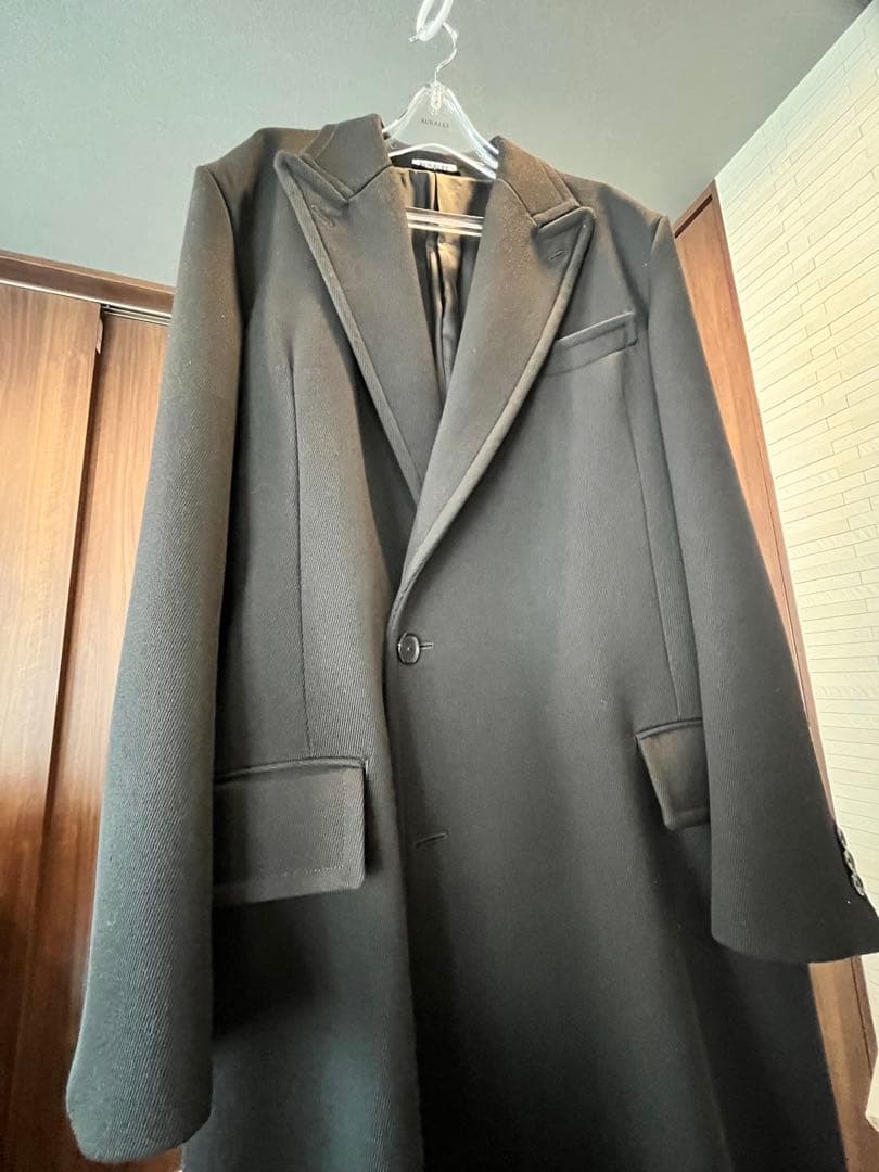 ゆ＊【極美品】オーラリー ダブルクロス ハード ツイスト チェスターコート